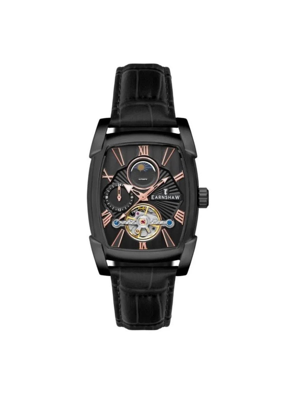 NWT Thomas Earnshaw Kensington Black Dial Men's Watch